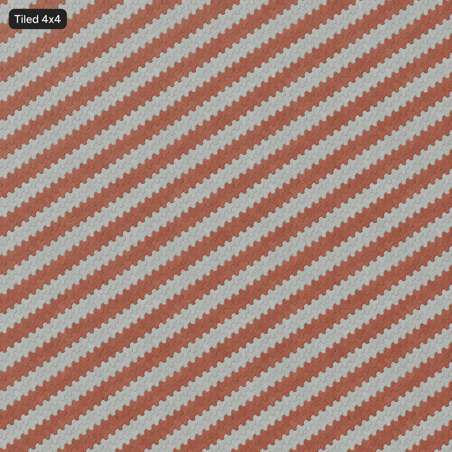 Milano Paver Texture, Rojo rayado