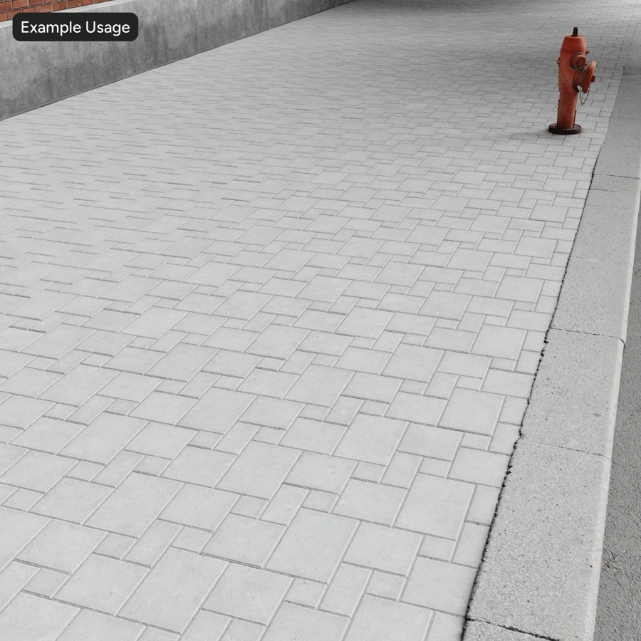 Modulárna štruktúra dlažby, sivá