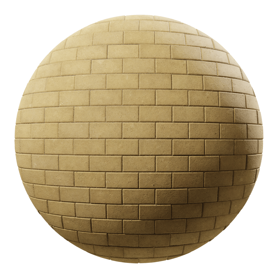Stacked Running Concrete Block Paver Texture, Yellow