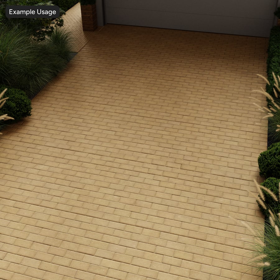 Stacked Running Concrete Block Paver Texture, Yellow