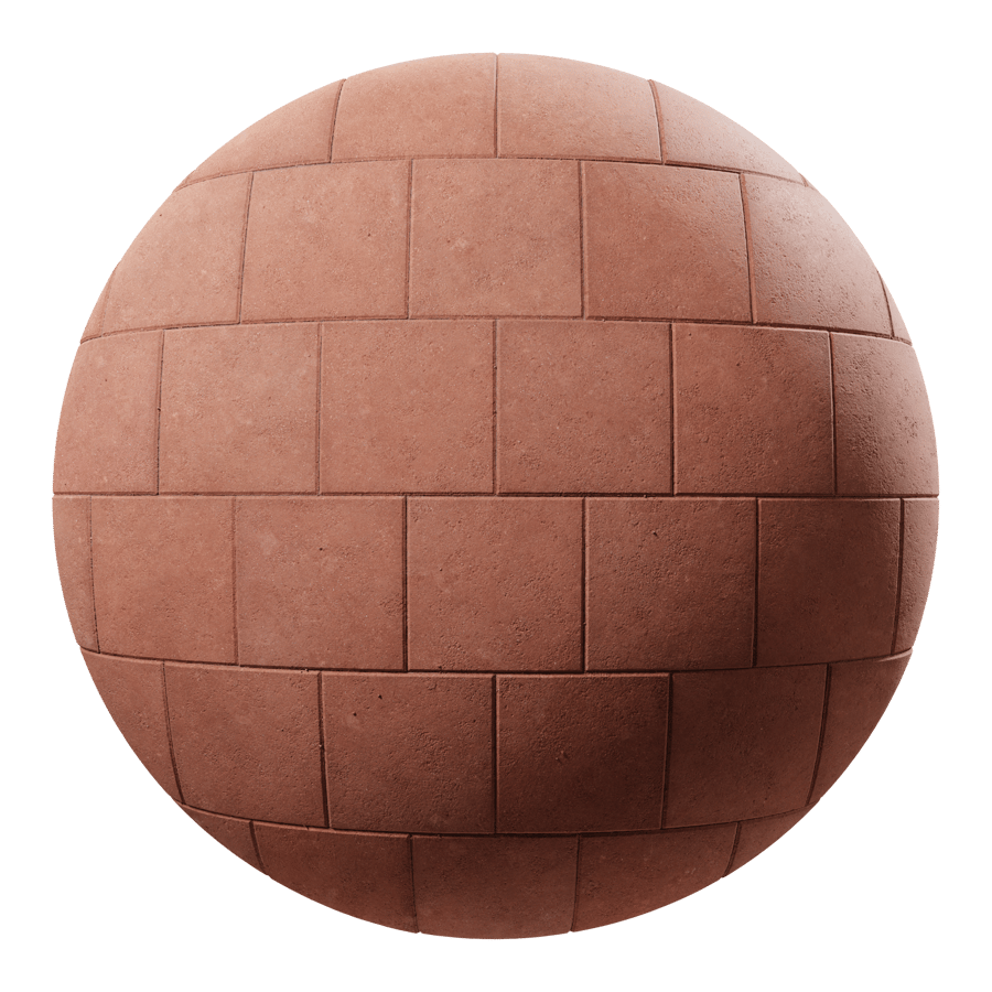 Square Running Paver Texture, Red