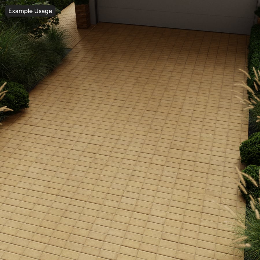Stacked Concrete Block Paver Texture, Yellow