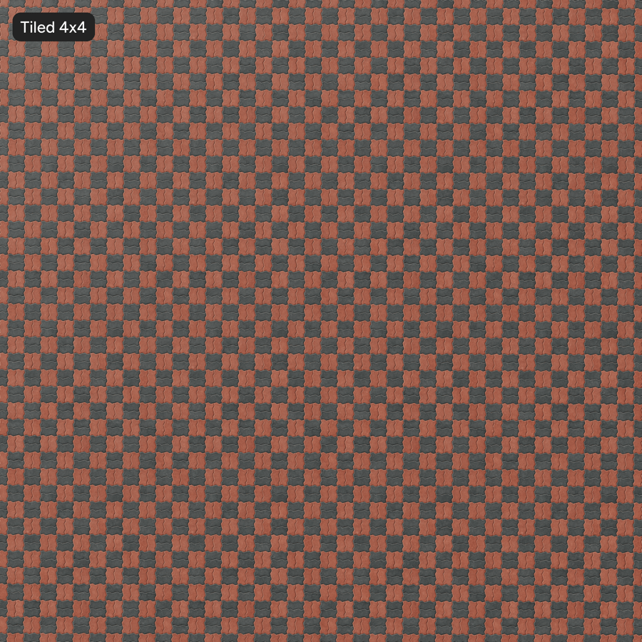 Zigzag Basketweave Paver υφή, Checkerboard Μαύρο