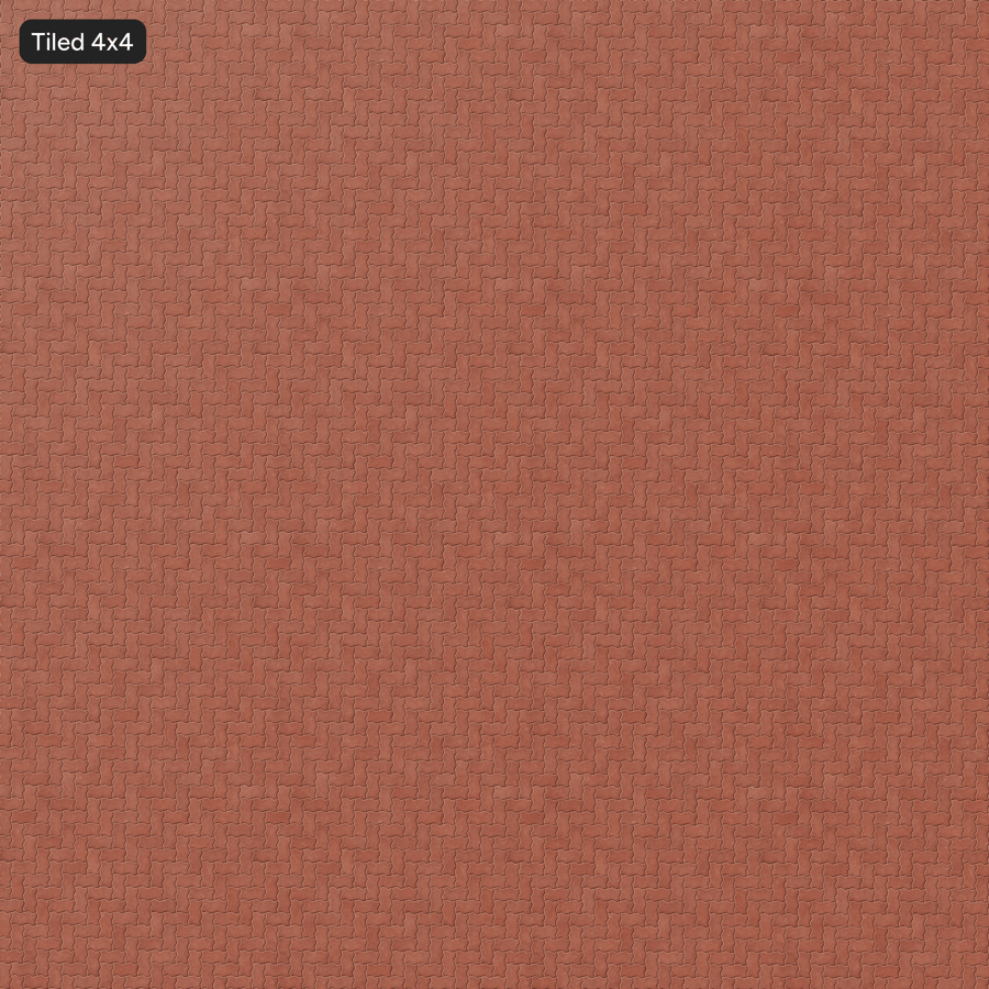 Zigzag Herringbone Paver Texture, Red