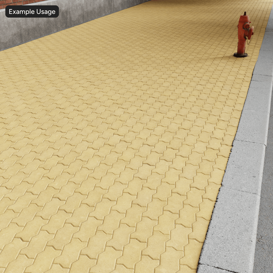 Textura de adoquín en zigzag, amarillo