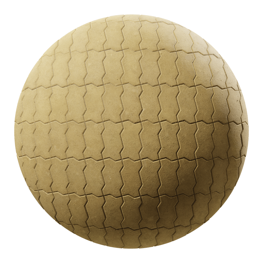 Zigzag Stacked Paver Texture, Yellow