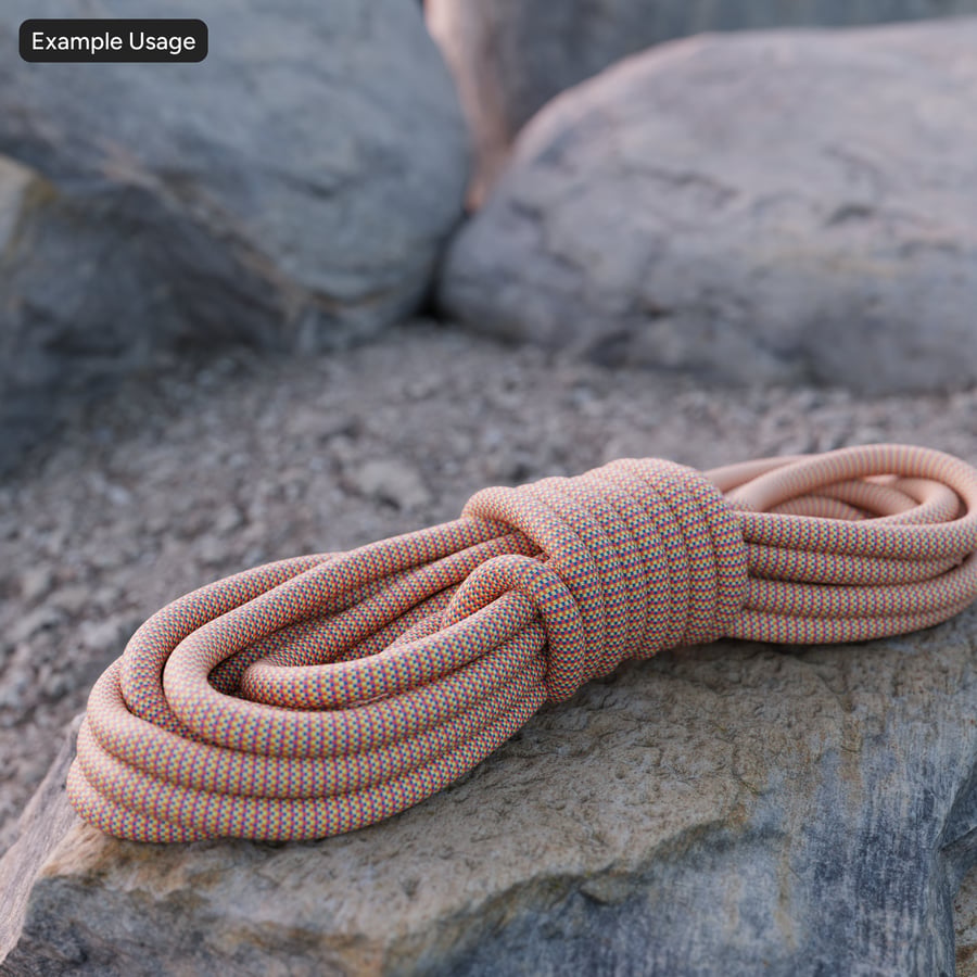 Elastic FireplaceCord Texture, Orange