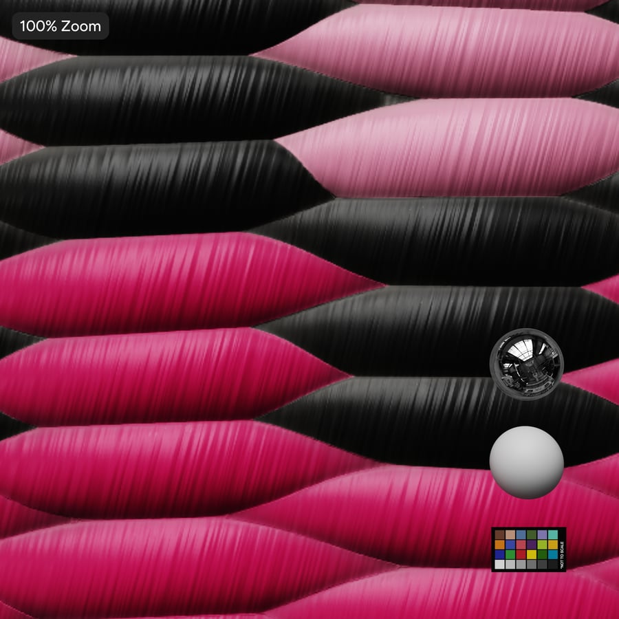 Cordón elástico para casa de muñecas Textura, Rosa