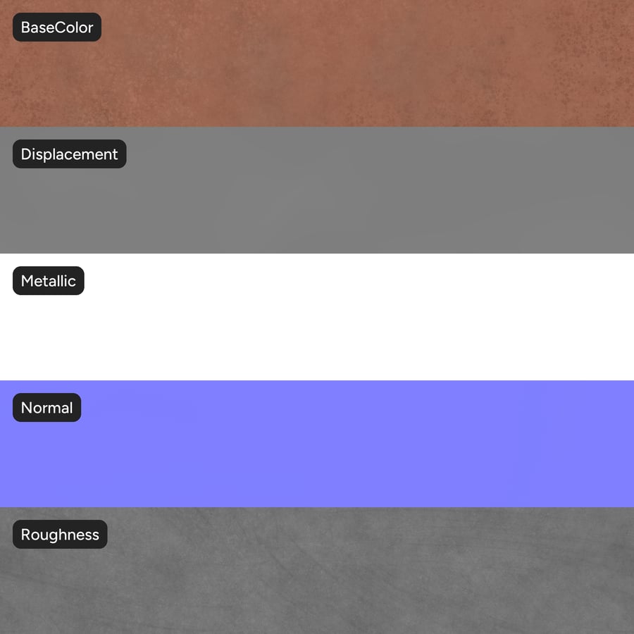 Abgenutzte Matte Kupfer Textur