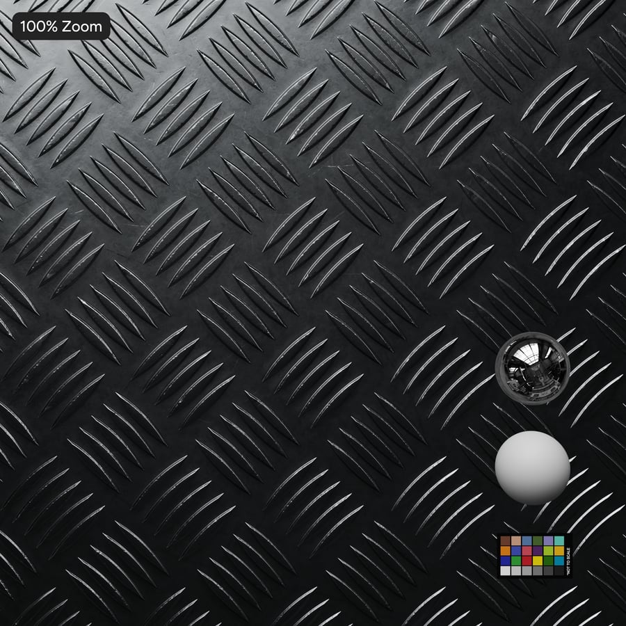 Piastra di calpestio Quad Texture Metallic