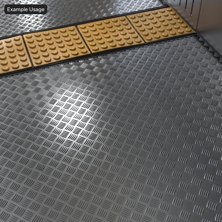 Piastra di calpestio Quad Texture Metallic