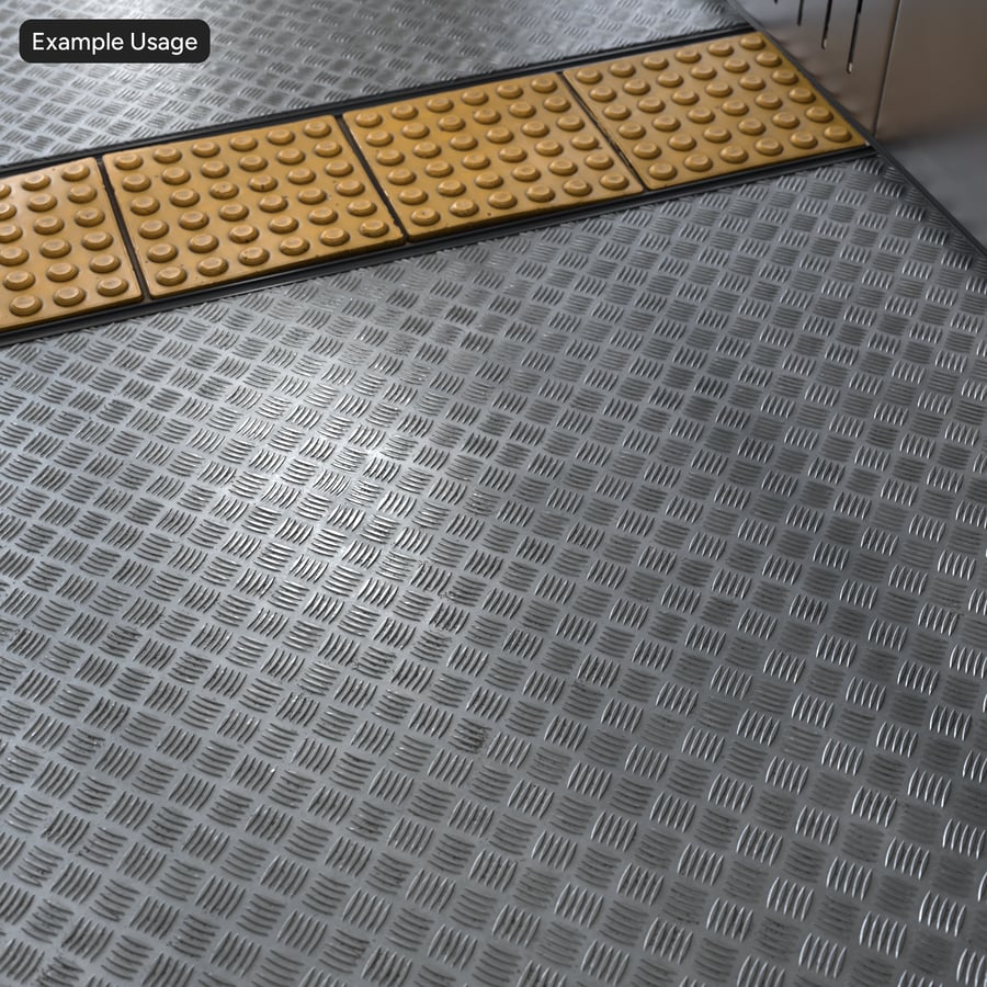 Worn Quad Tread Plate Metal Texture