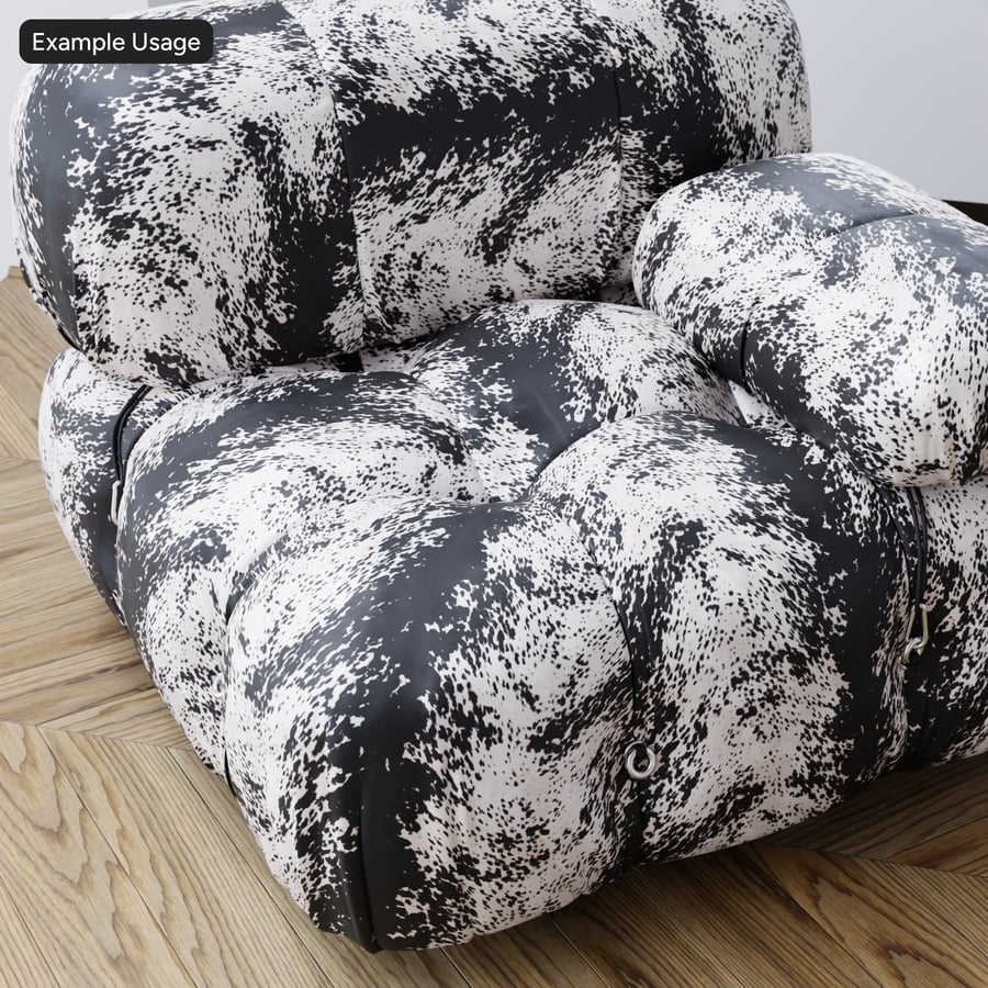Cowhide Suede Texture, Black