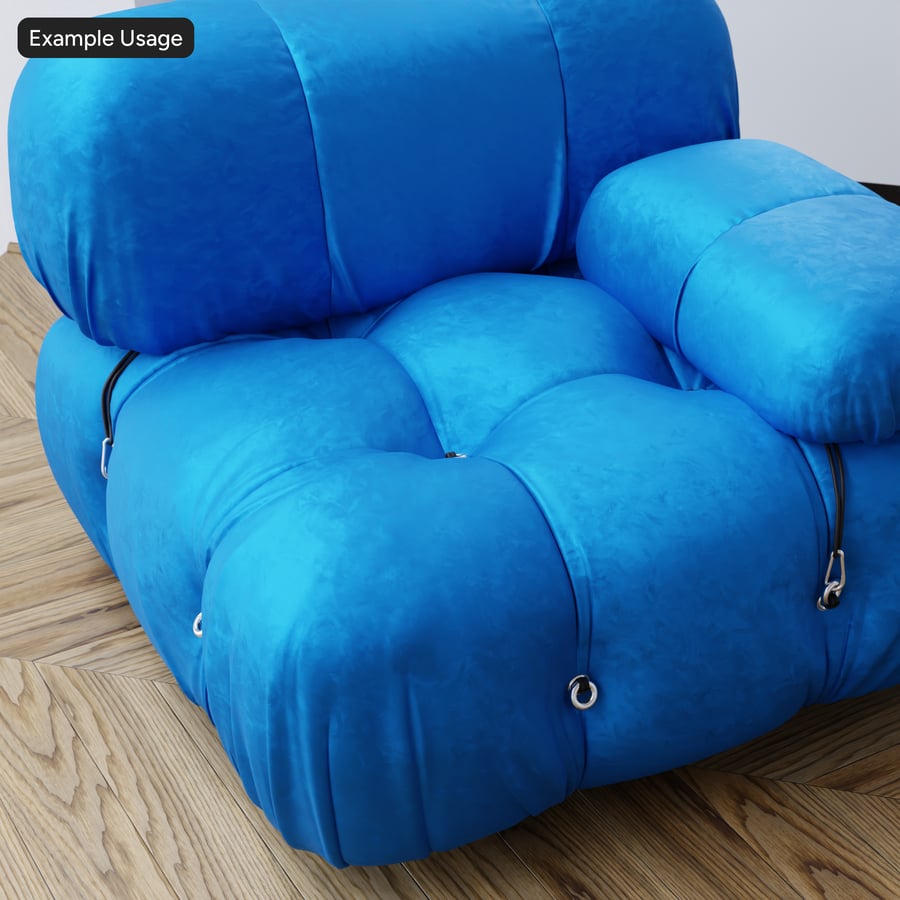 Tekstur Beludru Velour, Biru