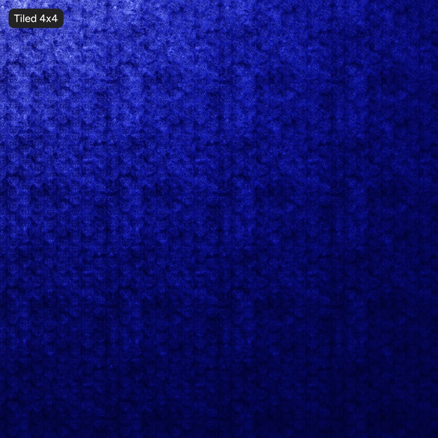 Reliéfní kobaltový damašek se sametovou texturou, modrý