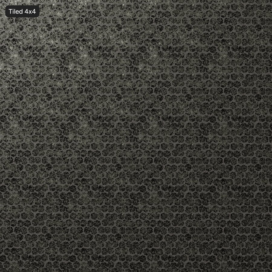 Texture vellutata Embossed Bursts, nero