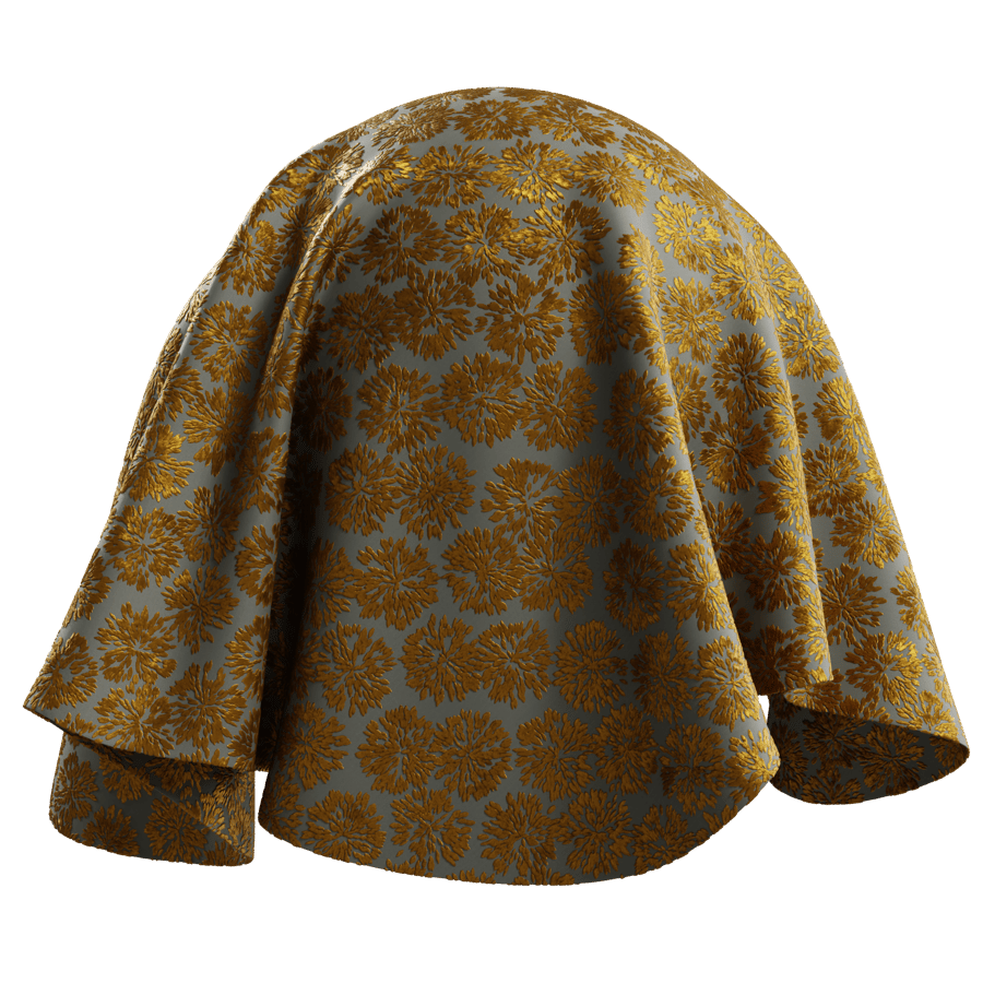 Embossed Bursts Velvet Texture, Yellow