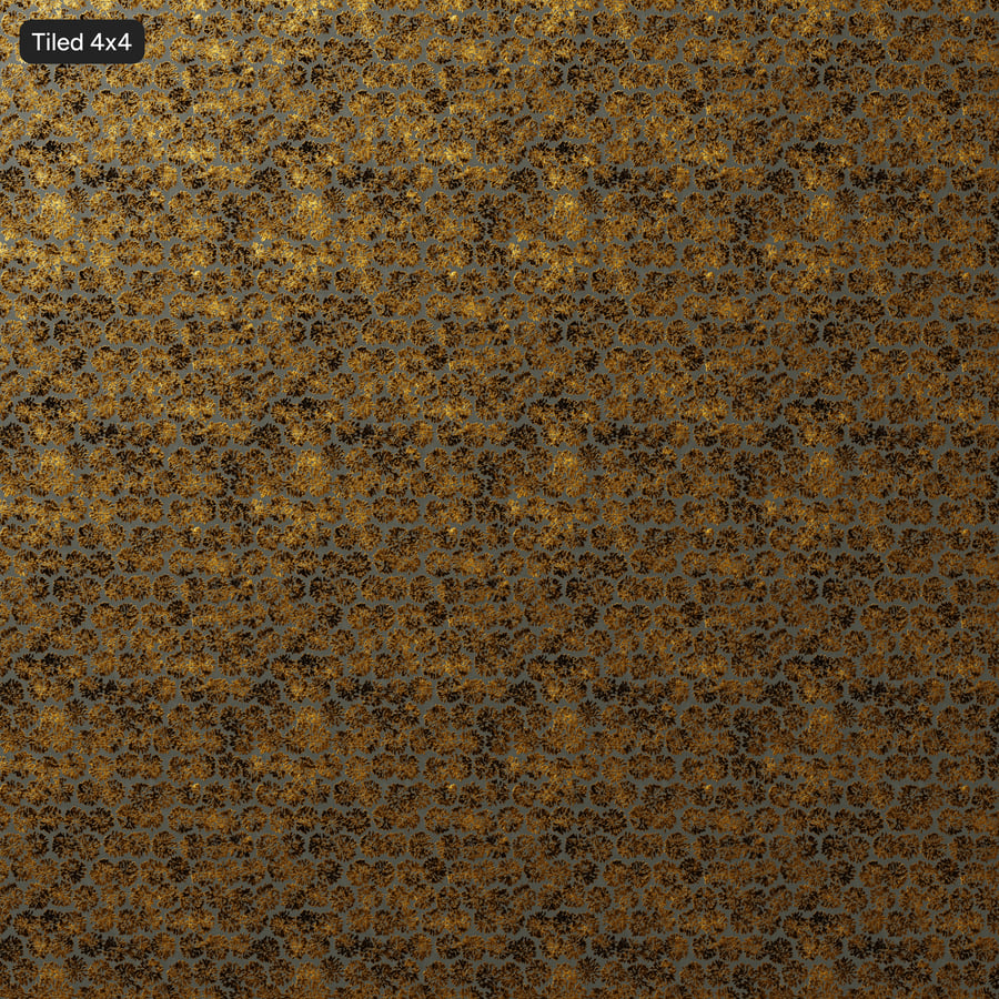 Embossed Bursts Velvet Texture, Yellow