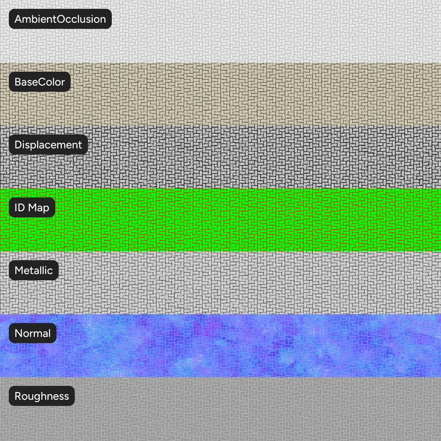 Geprägte Blöcke Samttextur, Silber