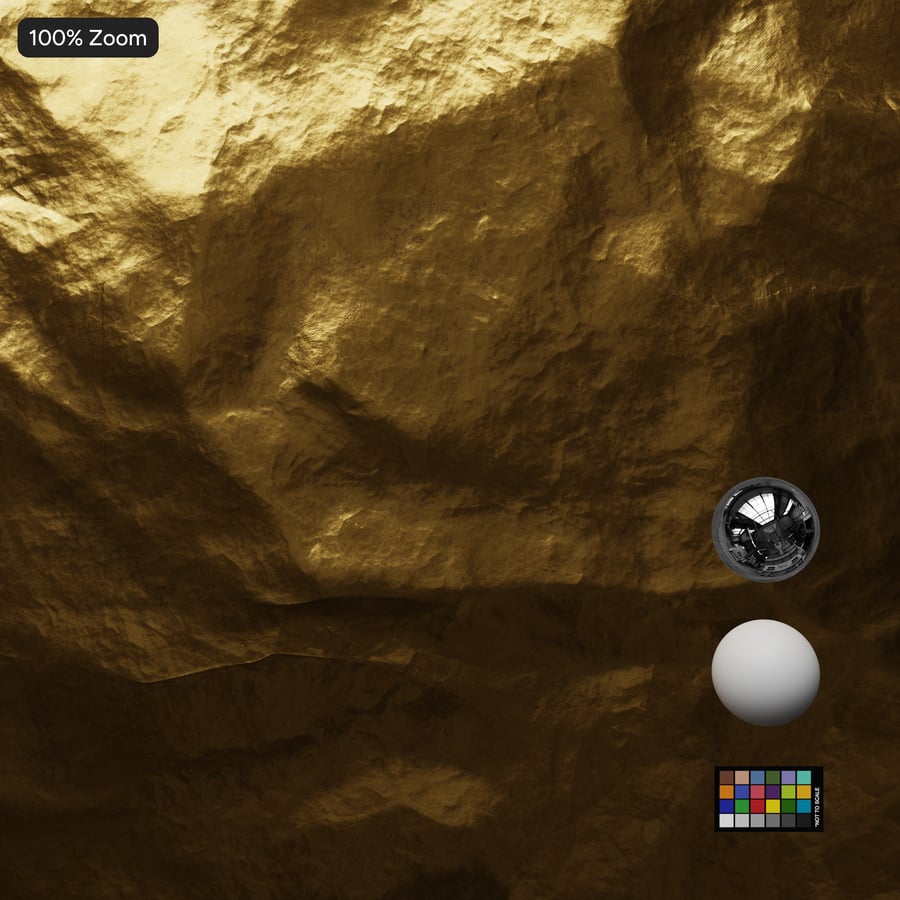 Textura metálica en pan de oro