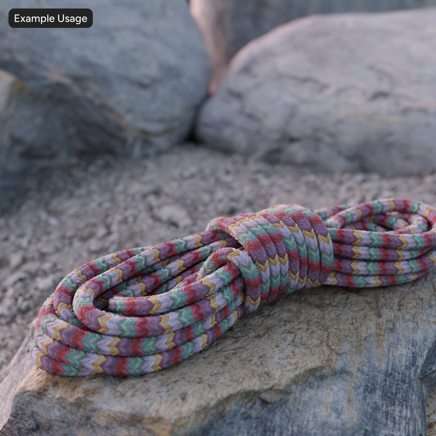 Twisted Rainbow Cotton Cord Texture