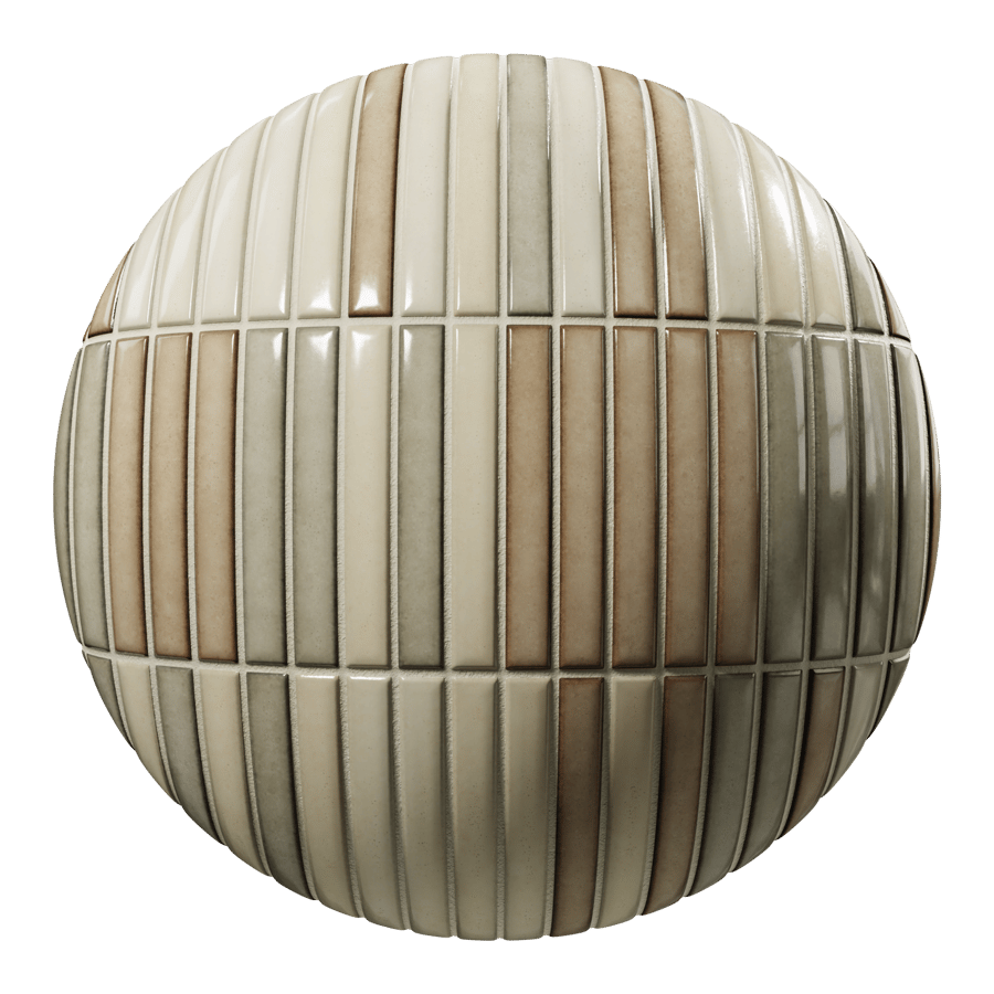 Yubi Ceramic Glossy Tile Texture, Beige