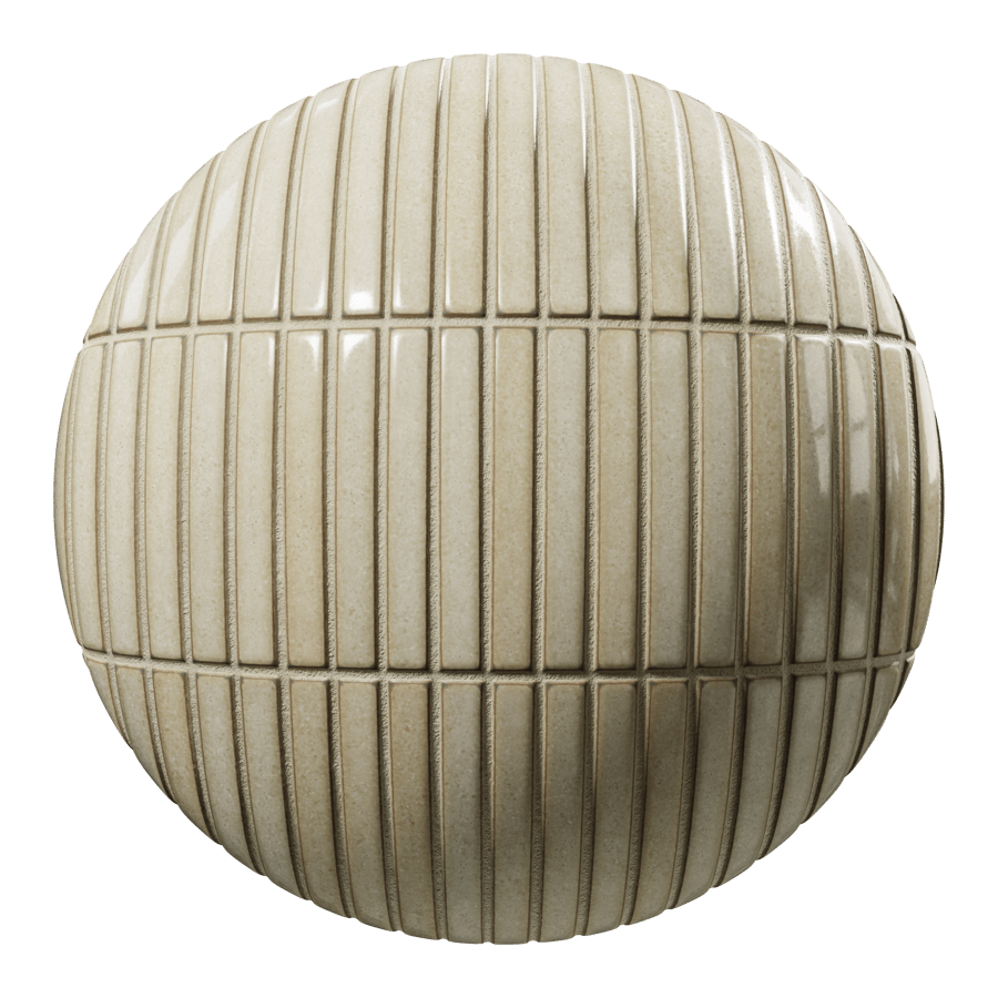 Yubi Ceramic Glossy Tile Texture, Beige
