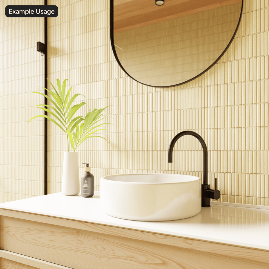 Yubi Ceramic Glossy Tile Texture, Beige