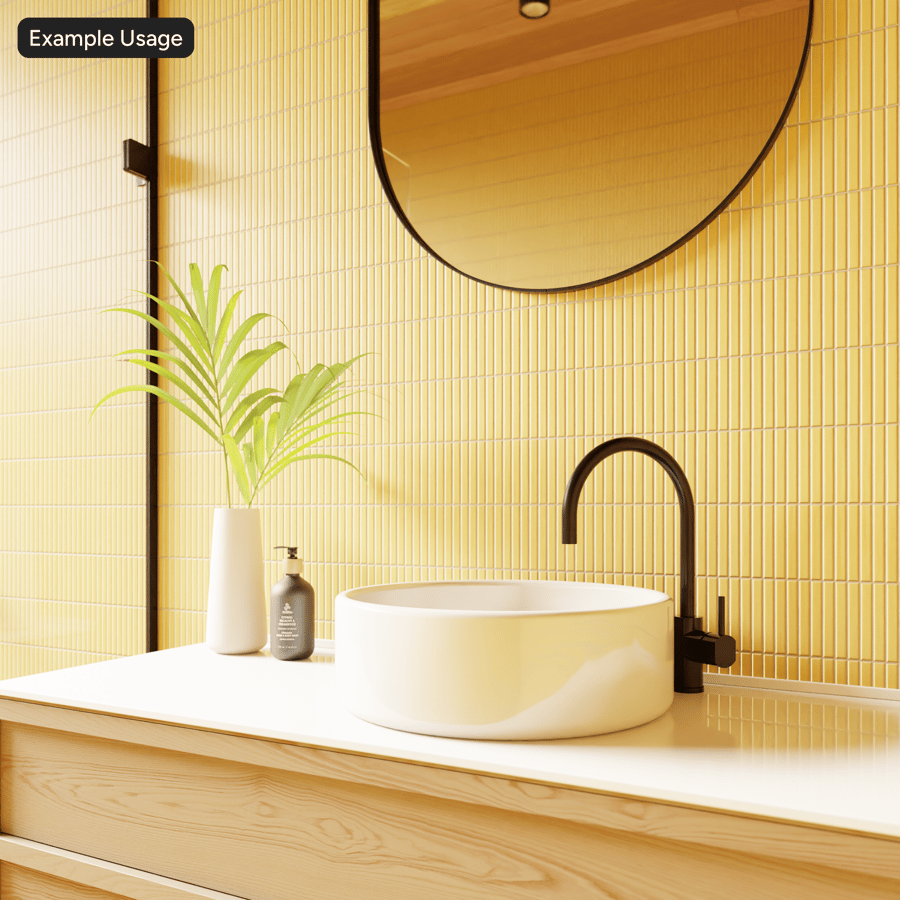 Yubi Ceramic Glossy Tile Texture, Yellow