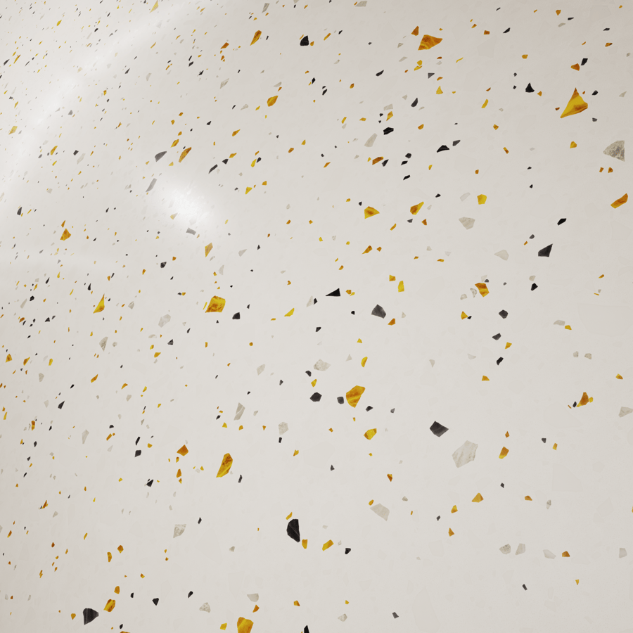 Large Chips Mustard Terrazzo Texture, Beige