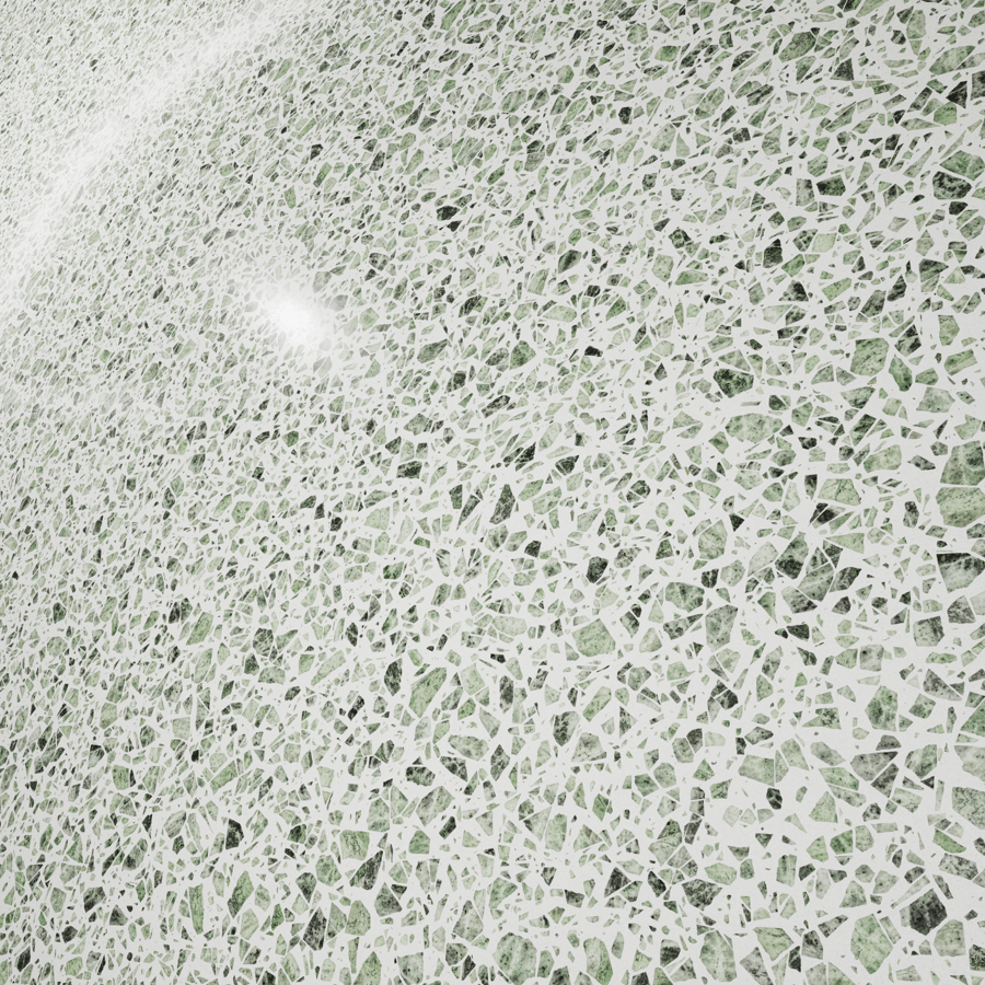 Large Chips Forest Terrazzo Texture, vert