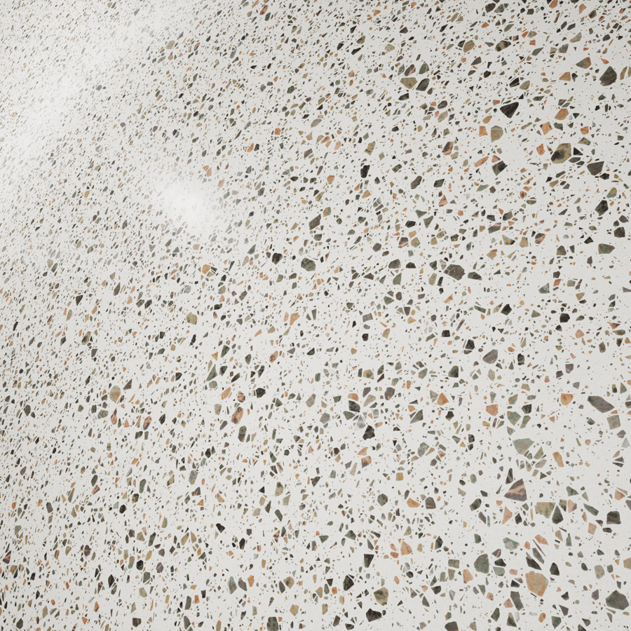 Large Chips Autumn Terrazzo Texture, vit