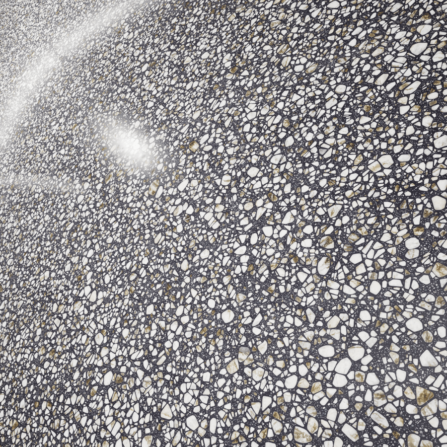 Benekli Gece Terrazzo Doku, Siyah