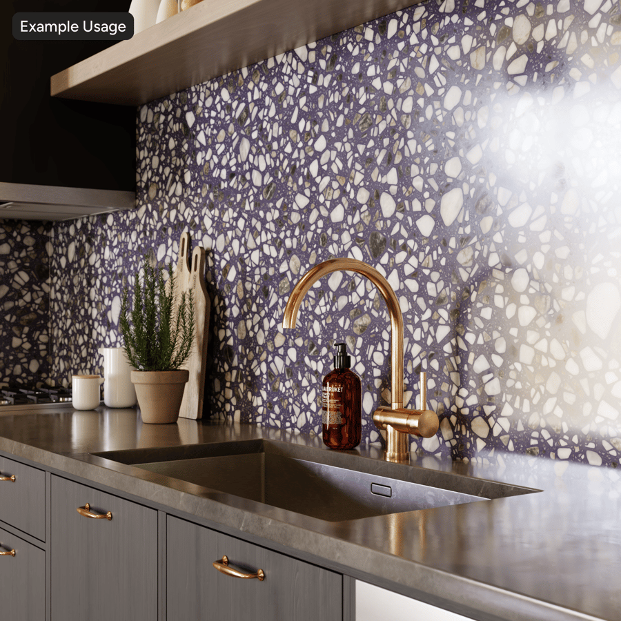 Speckled Nebula Terrazzo Texture, Purple