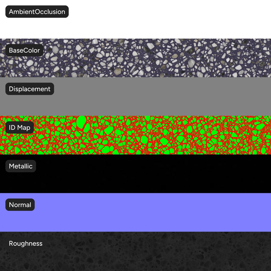 Speckled Nebula Terrazzo Texture, Purple