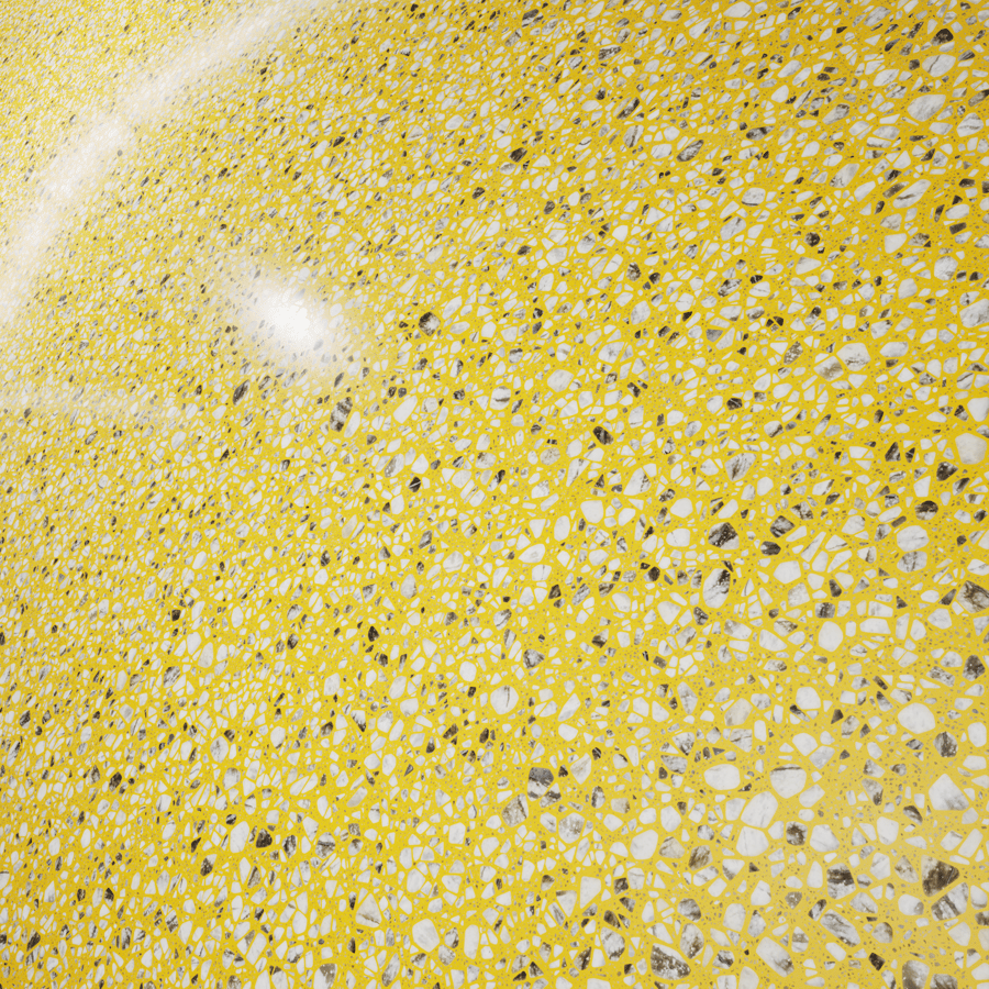 Gesprenkelte Omelette-Terrazzo-Struktur, gelb