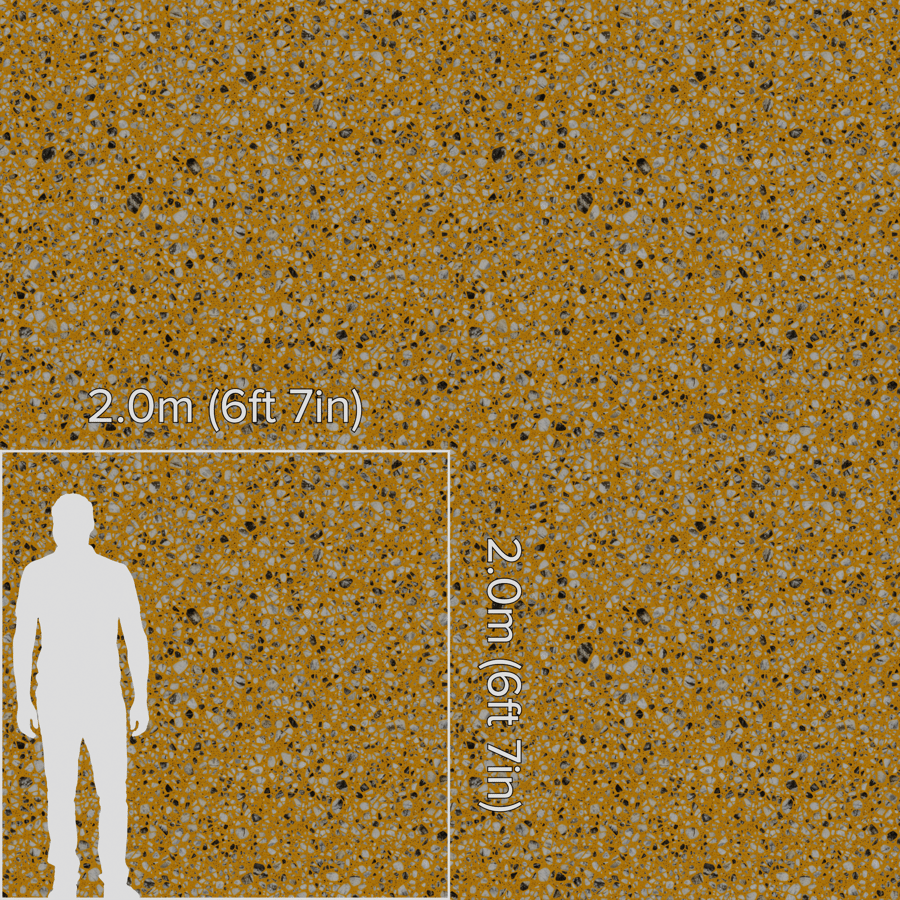 Gesprenkelte Omelette-Terrazzo-Struktur, gelb