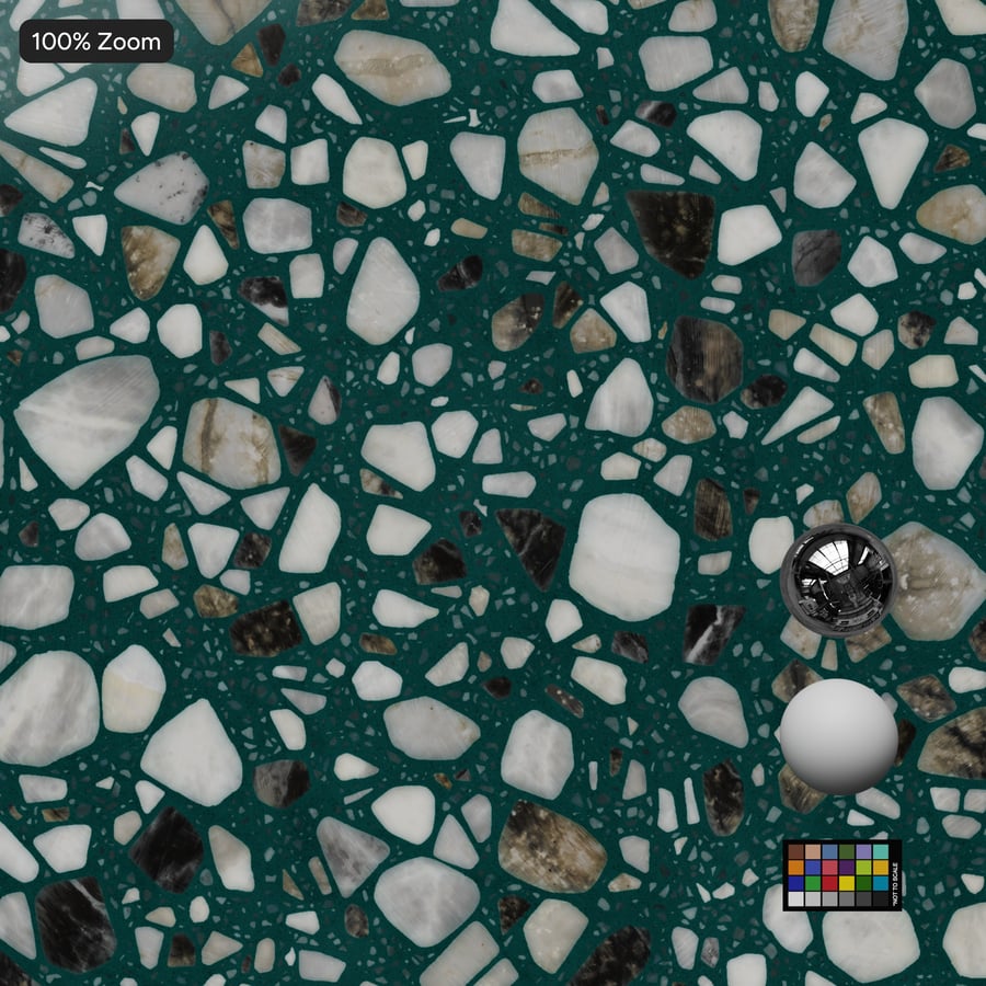 Texture Terrazzo Speckled Lagoon, Vert