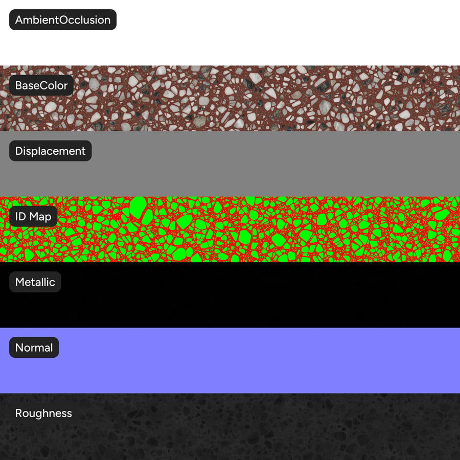 Tomate salpicado Textura Terrazzo, vermelho