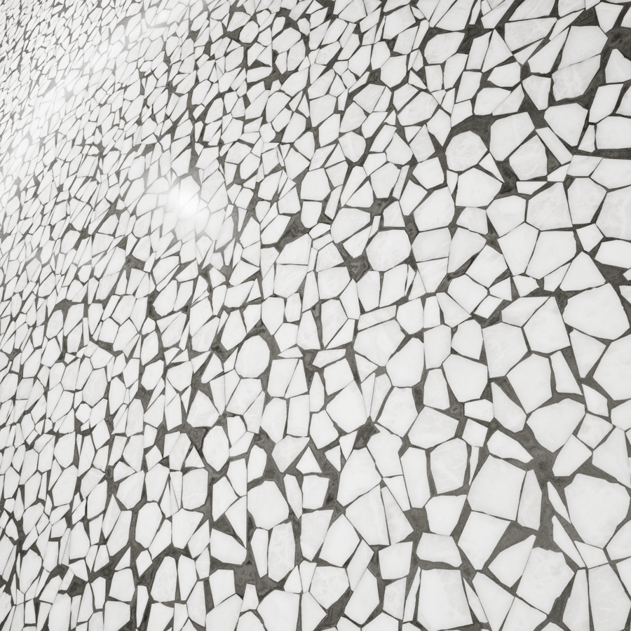 Fichas grandes textura terrazo afilado, negro
