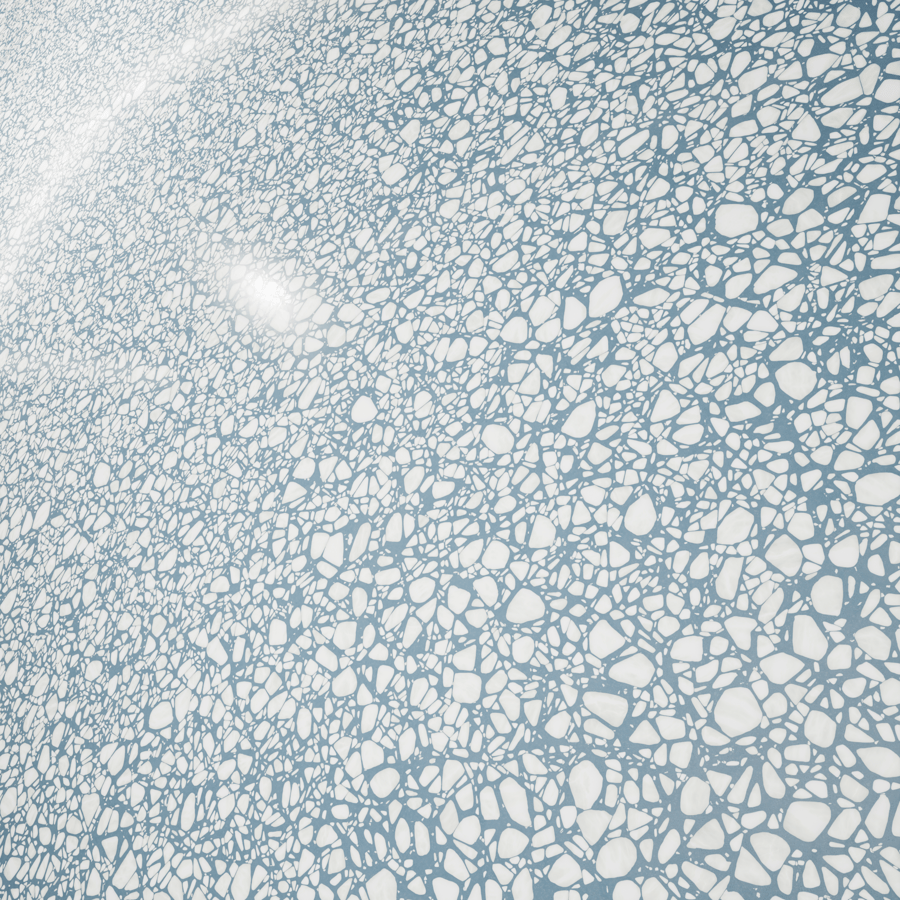 Large Chips Ocean Terrazzo Texture, Blue