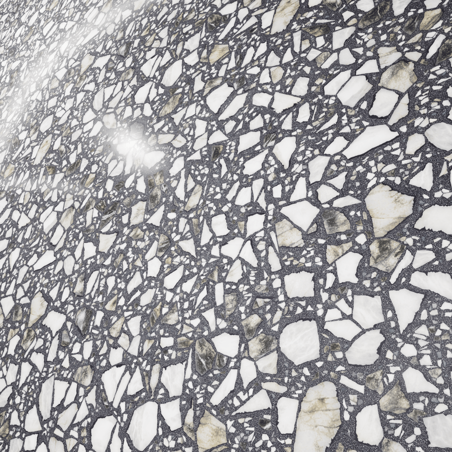 Крупна крихта Galaxy Terrazzo Texture, чорна, чорна