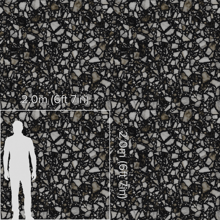 Крупна крихта Galaxy Terrazzo Texture, чорна, чорна
