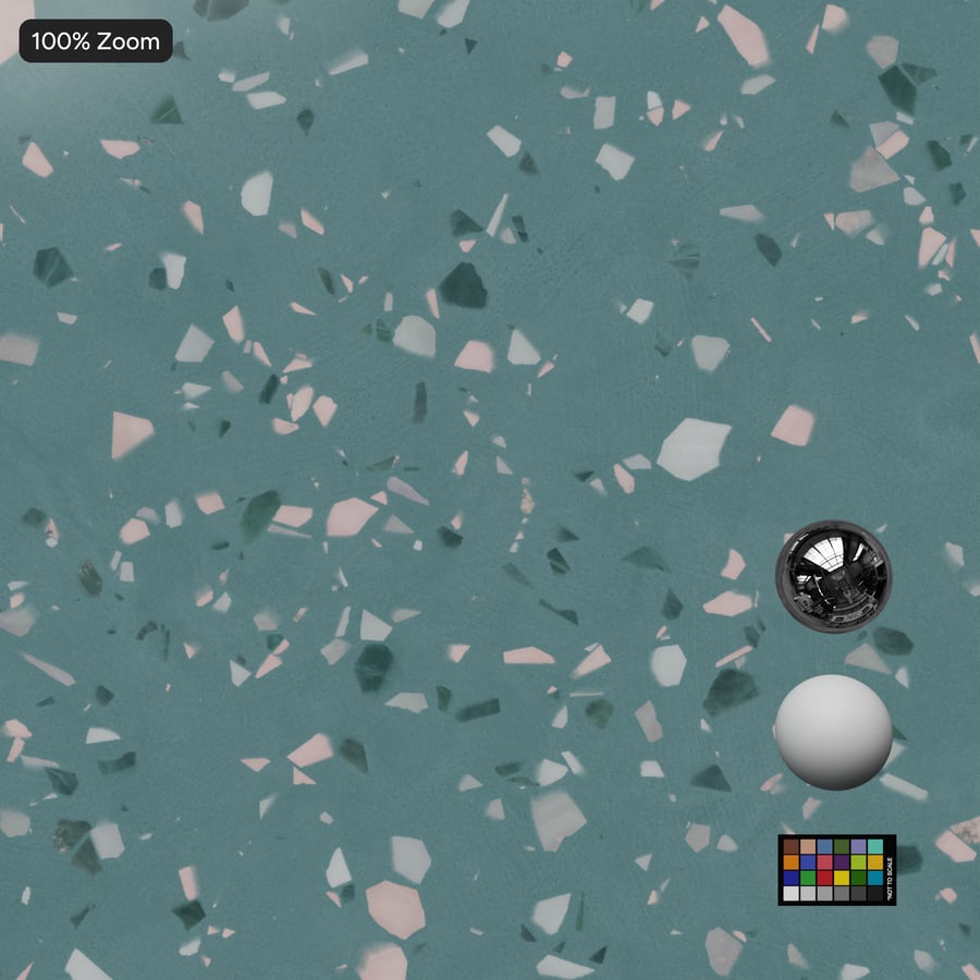 Speckled Reef Terrazzo textúra, kék