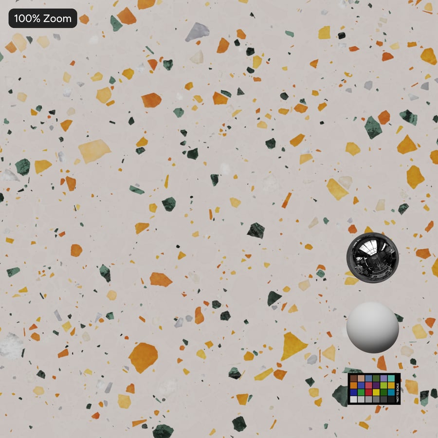 Gesprenkelte pastellfarbene Regenbogen-Terrazzo-Struktur, weiß