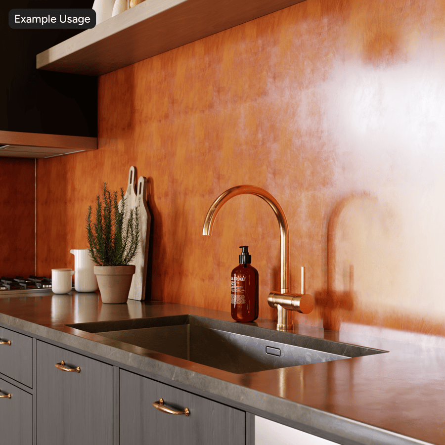 Struttura in plastica bachelite spazzolata, arancione