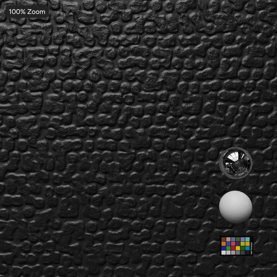 Molde Punto Orgánico Textura Plástica, Negro