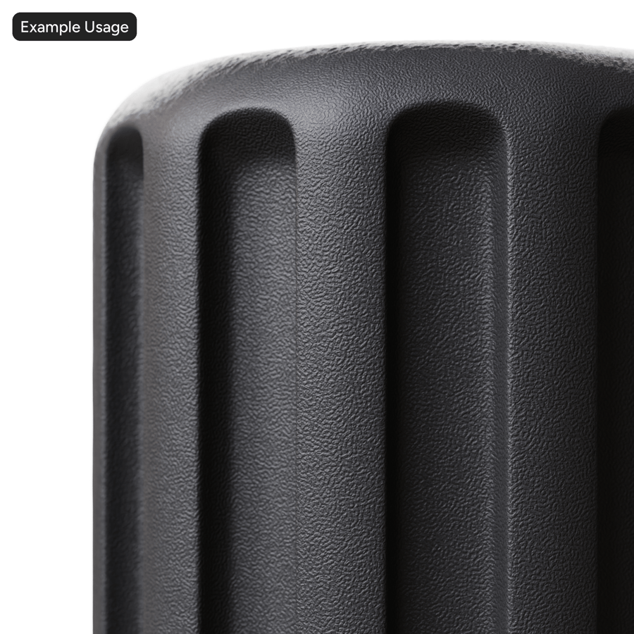 Small Grain Mold Plastic Texture, Black