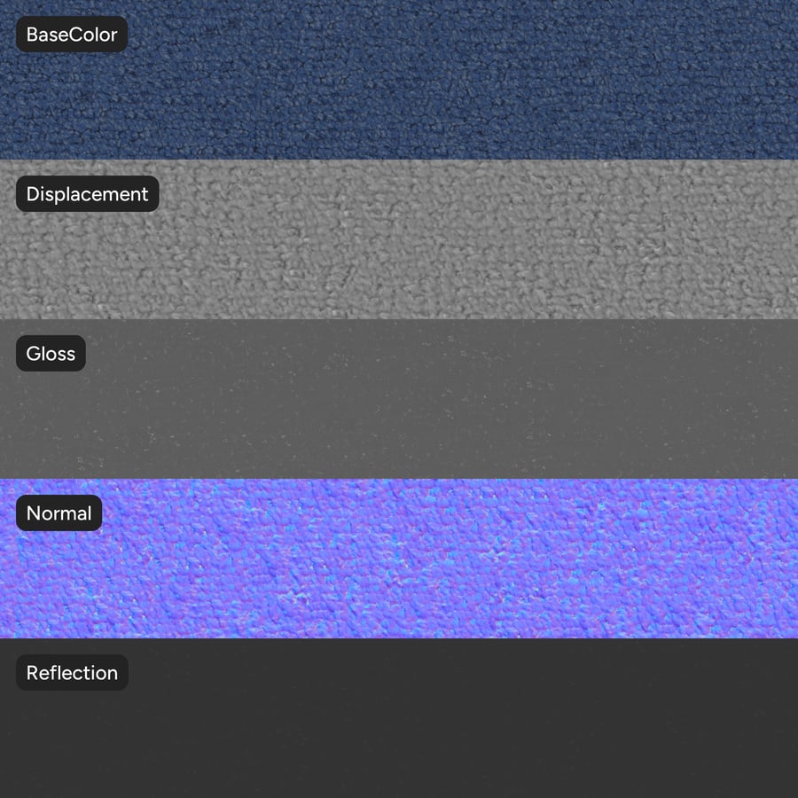 Plain Chenille Upholstery Fabric, Blue