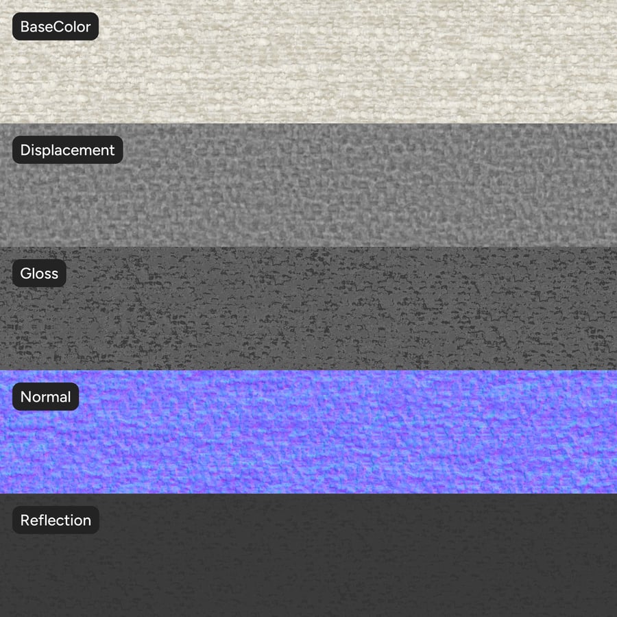 Natural Plain Chenille Fabric